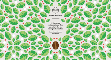 infographie animée de la vie d'un grain de café