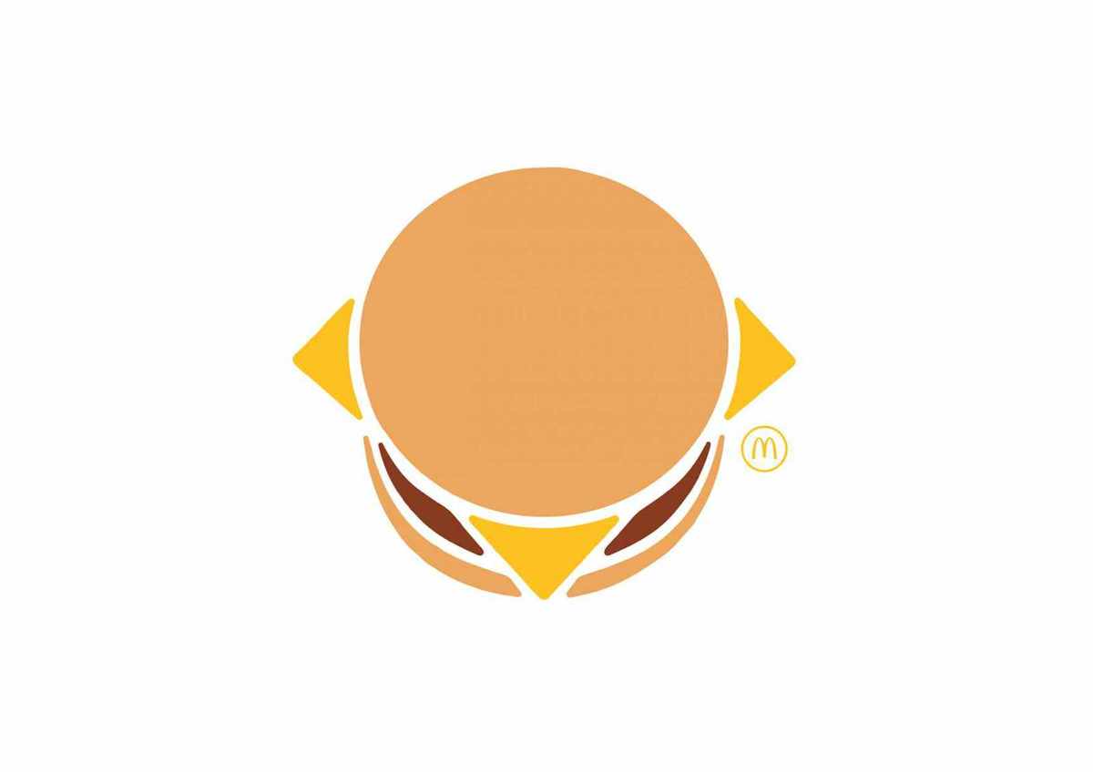 Mc Donald cheeseburger Minimaliste