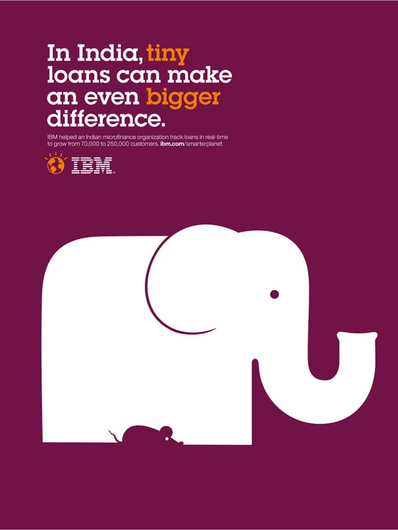 IBM affiche graphisme minimaliste