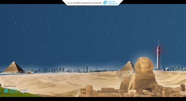 infographie dynamique du voyage en egypte