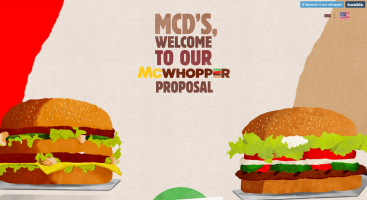 infographie dynamique de burger king et mcdonalds