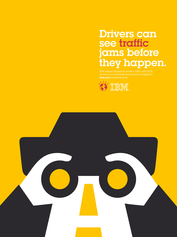 IBM affiche graphisme minimaliste