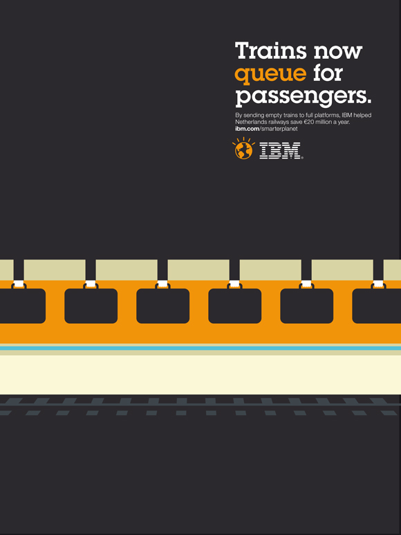 IBM affiche graphisme minimaliste