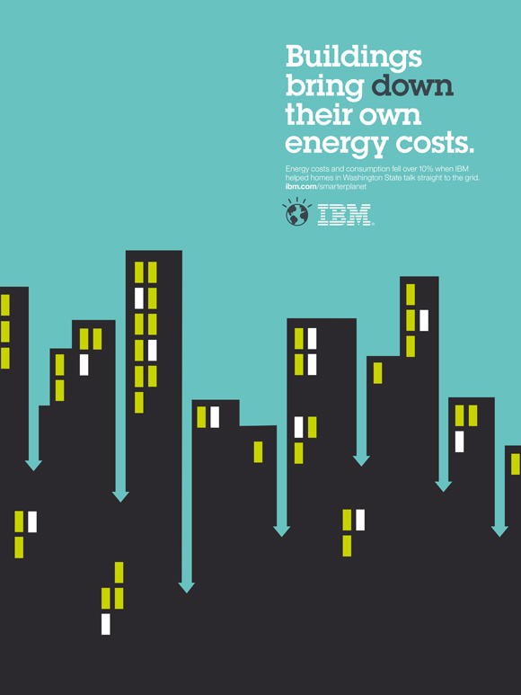 IBM affiche graphisme minimaliste