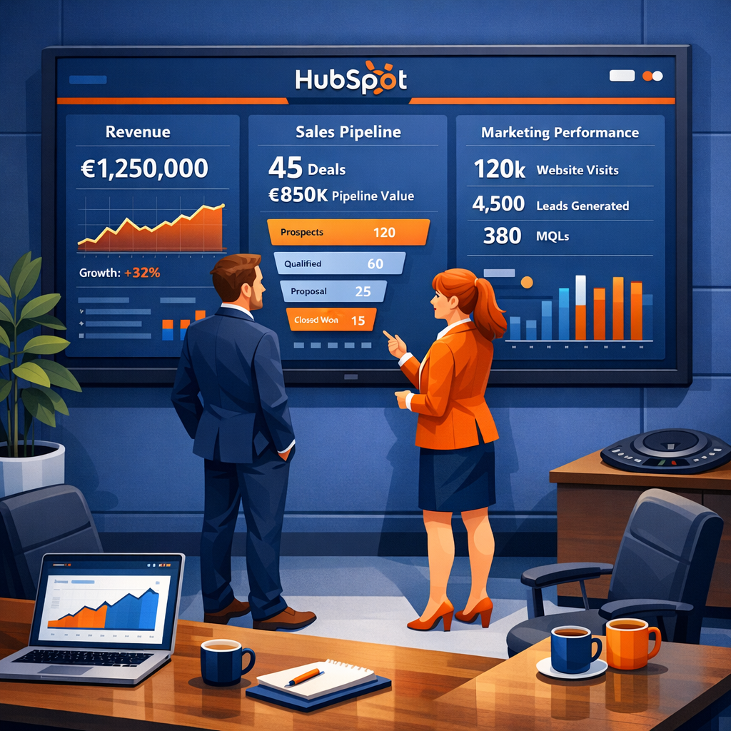Architecture digitale B2B — Dashboard HubSpot