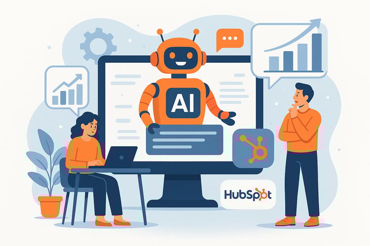 LIntelligence Artificielle au service des PME  Un avantage comptitif avec HubSpot Pas de texte juste lillustration-1