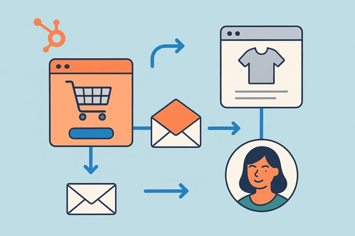 Lautomatisation marketing de HubSpot pour les paniers abandonns et plus Pas de texte juste lillustration