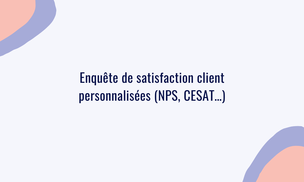 Enquête satisfaction