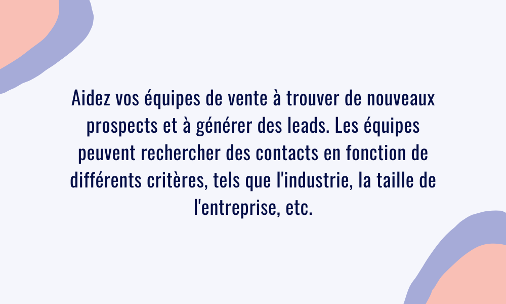 Outils de prospection