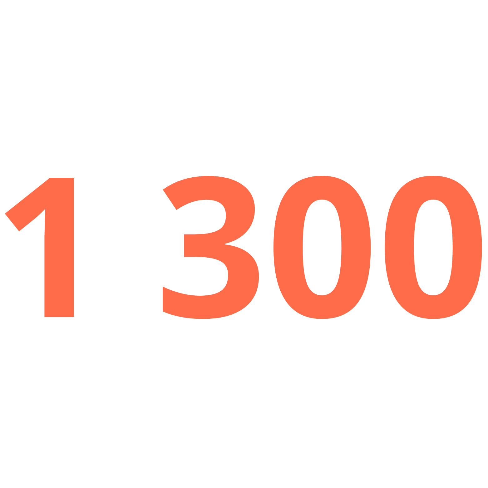 1 300