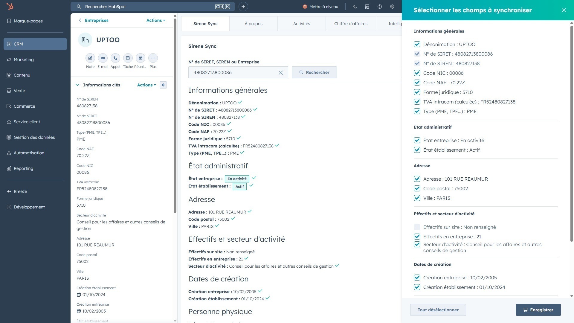 Synchronisation manuelle